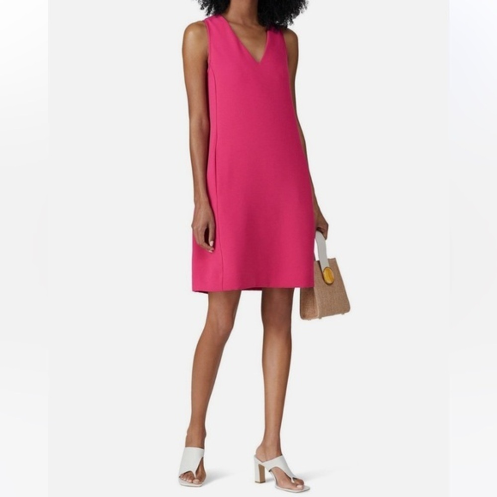 Fifteen Twenty Crepe V Neck Shift Dress in Hot Pink Size Small